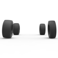 Wheel set of BriSCA Formula 1 Stock Car for Asphalt Scale 1:25 - Thumbnail 4