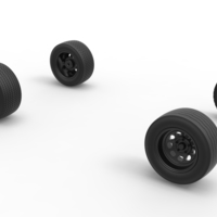 Wheel set of BriSCA Formula 1 Stock Car for Asphalt Scale 1:25 - Thumbnail 12