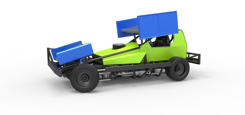 BriSCA Formula 1 Stock Car for Asphalt while turning 1:25