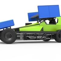 BriSCA Formula 1 Stock Car for Asphalt while turning 1:25 - Thumbnail 2