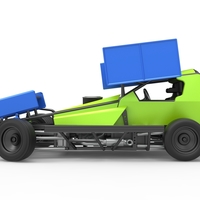 BriSCA Formula 1 Stock Car for Asphalt while turning 1:25 - Thumbnail 7