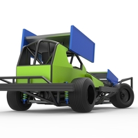 BriSCA Formula 1 Stock Car for Asphalt while turning 1:25 - Thumbnail 15