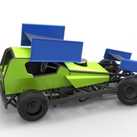 BriSCA Formula 1 Stock Car for Asphalt while turning 1:25 - Thumbnail 16