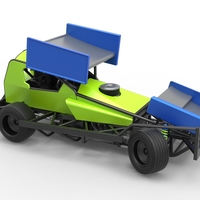 BriSCA Formula 1 Stock Car for Asphalt while turning 1:25 - Thumbnail 20