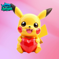 pikachu valentines day heart figurine - Thumbnail 1