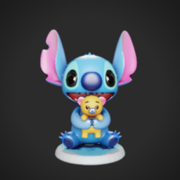Chibi Stitch 3D Printable STL File - Thumbnail 1