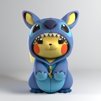 Pikachu with stitch pajamas - Thumbnail 1