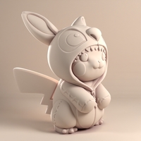 Pikachu with stitch pajamas - Thumbnail 4