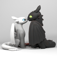 Night fury and Light fury - Thumbnail 1