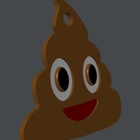 Small Poo Emoji Ornament  3D Printing 57217