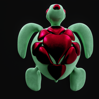 3D Articulated Turtle Model for 3D Printing - Thumbnail 1