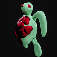 3D Articulated Turtle Model for 3D Printing - Thumbnail 2