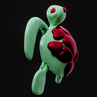 3D Articulated Turtle Model for 3D Printing - Thumbnail 3