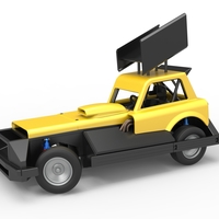 New Zealand Superstock car while turning Version 3 Scale 1:25 - Thumbnail 1