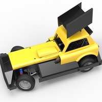 New Zealand Superstock car while turning Version 3 Scale 1:25 - Thumbnail 4