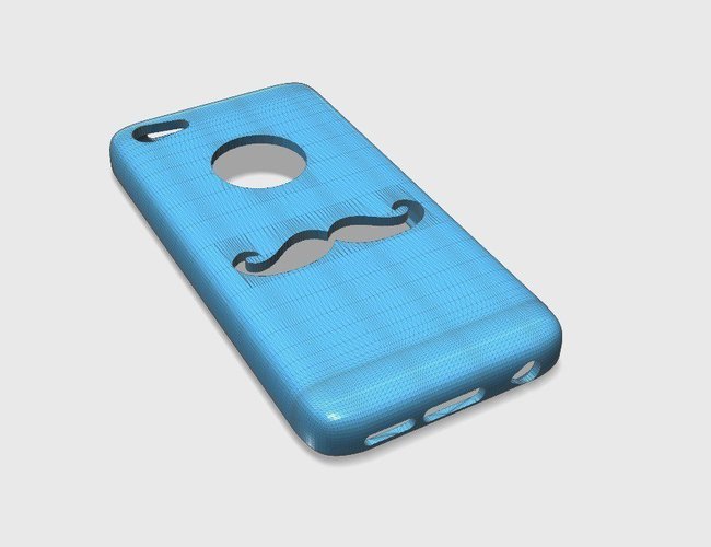 iPhone 5c Moustache Case 3D Print 57271