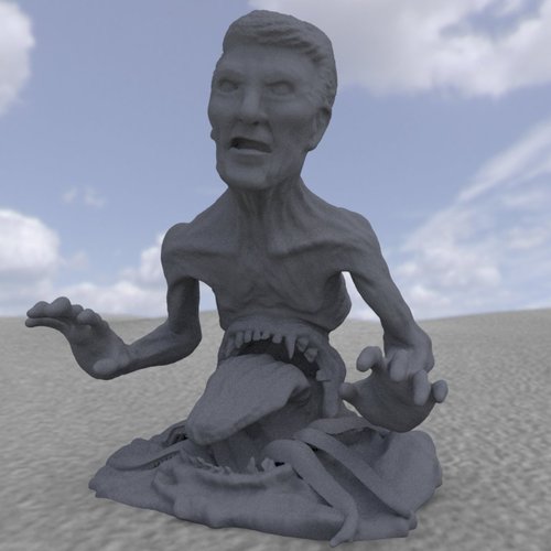 Ron Reagan Statue 3D Print 57283