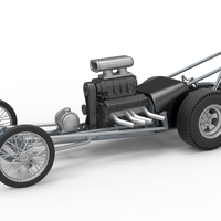 Front engine old school dragster with V8 Version 3 Scale 1:25 - Thumbnail 1