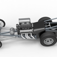 Front engine old school dragster with V8 Version 3 Scale 1:25 - Thumbnail 9