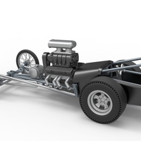 Front engine old school dragster with V8 Version 3 Scale 1:25 - Thumbnail 11