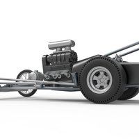 Front engine old school dragster with V8 Version 3 Scale 1:25 - Thumbnail 12