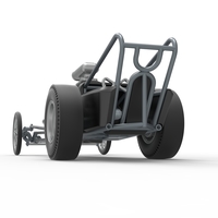 Front engine old school dragster with V8 Version 3 Scale 1:25 - Thumbnail 14