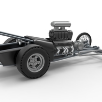 Front engine old school dragster with V8 Version 3 Scale 1:25 - Thumbnail 17