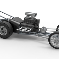 Front engine old school dragster with V8 Version 3 Scale 1:25 - Thumbnail 18