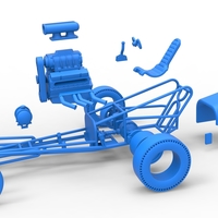 Front engine old school dragster with V8 Version 3 Scale 1:25 - Thumbnail 19