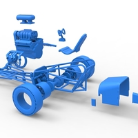 Front engine old school dragster with V8 Version 3 Scale 1:25 - Thumbnail 21