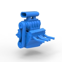 Engine V8 for vintage dragster Version 5 Scale 1:25 - Thumbnail 2