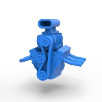 Engine V8 for vintage dragster Version 5 Scale 1:25 - Thumbnail 3