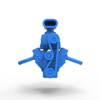 Engine V8 for vintage dragster Version 5 Scale 1:25 - Thumbnail 4