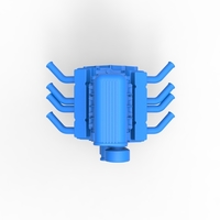 Engine V8 for vintage dragster Version 5 Scale 1:25 - Thumbnail 6