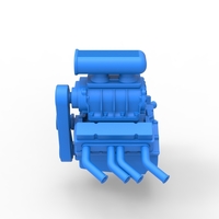 Engine V8 for vintage dragster Version 5 Scale 1:25 - Thumbnail 8