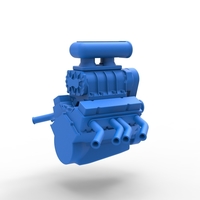 Engine V8 for vintage dragster Version 5 Scale 1:25 - Thumbnail 12