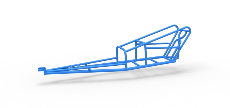 Frame of old school Front engine dragster Version 2 Scale 1:25