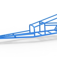 Frame of old school Front engine dragster Version 2 Scale 1:25 - Thumbnail 1