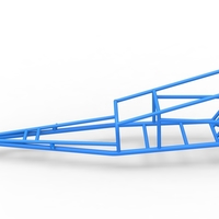 Frame of old school Front engine dragster Version 2 Scale 1:25 - Thumbnail 7