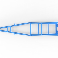 Frame of old school Front engine dragster Version 2 Scale 1:25 - Thumbnail 8