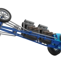 Front engine old school dragster with 2 V8 Version 2 Scale 1:25 - Thumbnail 3