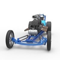 Front engine old school dragster with 2 V8 Version 2 Scale 1:25 - Thumbnail 5