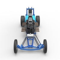 Front engine old school dragster with 2 V8 Version 2 Scale 1:25 - Thumbnail 8