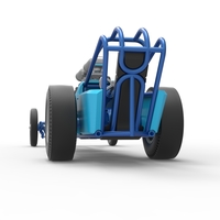 Front engine old school dragster with 2 V8 Version 2 Scale 1:25 - Thumbnail 15