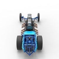 Front engine old school dragster with 2 V8 Version 2 Scale 1:25 - Thumbnail 17