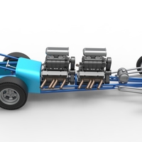 Front engine old school dragster with 2 V8 Version 2 Scale 1:25 - Thumbnail 20