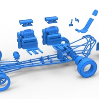 Front engine old school dragster with 2 V8 Version 2 Scale 1:25 - Thumbnail 23