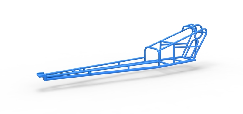 Frame of old school Front engine dragster Version 3 Scale 1:25