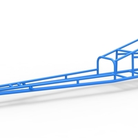 Frame of old school Front engine dragster Version 3 Scale 1:25 - Thumbnail 1