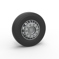 Front wheel of racing semi truck Version 1 Scale 1:25 - Thumbnail 1